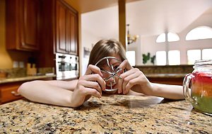 Skinny slag screaming loudly while masturbating like a woman possessed